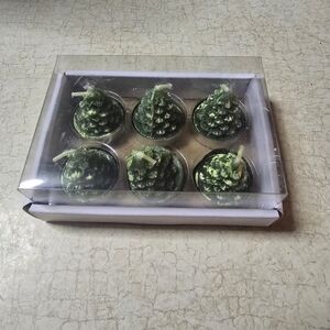 Green Pine Tree Tealight Candles